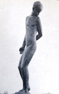 Скульптор  Дмитрий Рябичев "Юная" дерево В130 см 1964 г. 