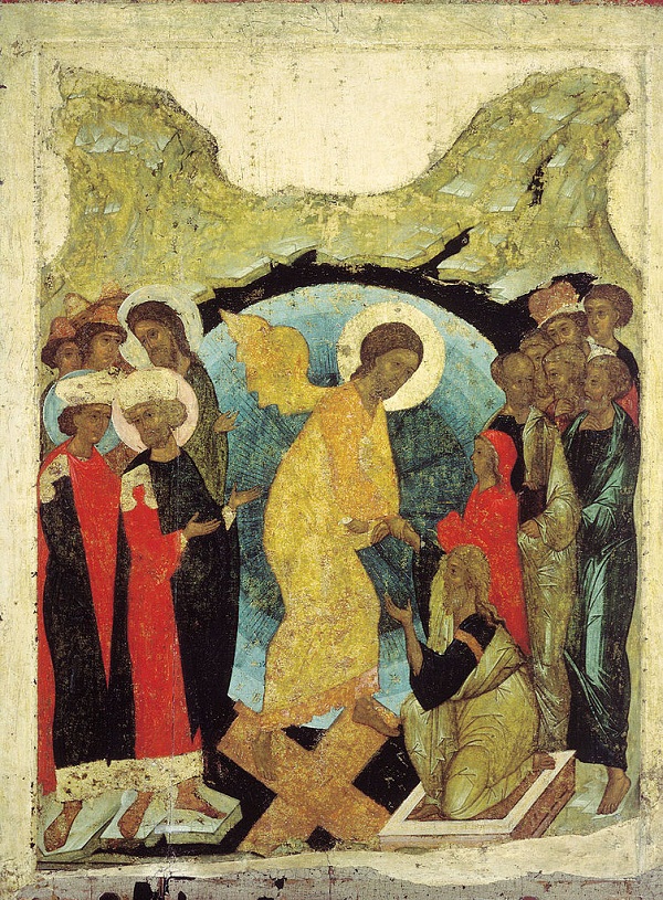  Андрей Рублев.  Икона "Сошествие во ад"  1408-1410 Государственная Третьяковская галерея