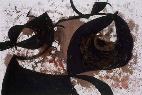 Художник  Хуан Миро, Без названия, 1967 Холст, масло, акрил, восковой карандаш 130 × 195 см
