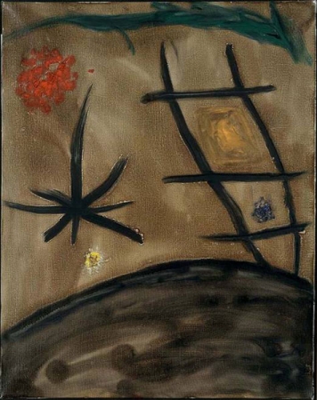 Художник  Хуан Миро Без названия,  Около 1978 Холст, масло. 92×72,5 см