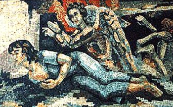 Все мозаики Бориса Анрепа  в Национальной галерее – аллегорические.   "Ахматовская" мозаика называется "Сompassion" ("Сострадание").