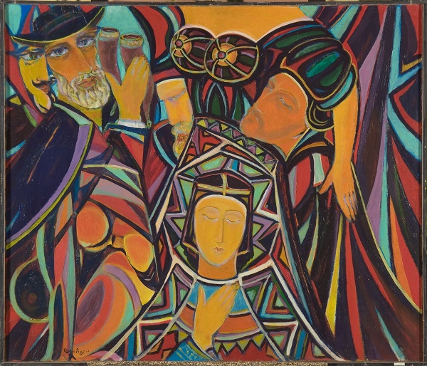Картина Зураба Пачулии "Богема" холст, масло 1991 г.