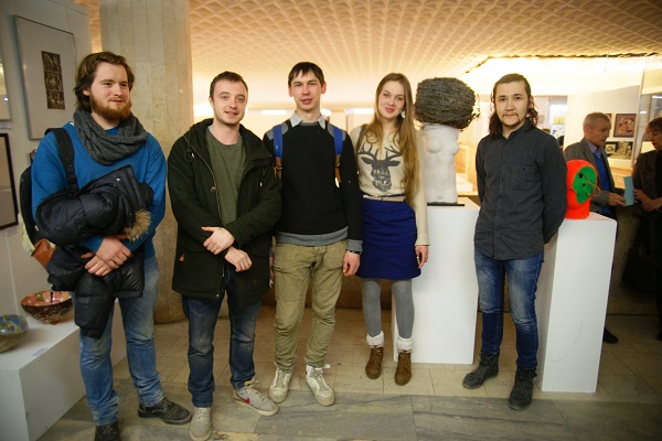 Молодые художники  участники Выставки в ЦДХ 26 февраля, 2014 г.