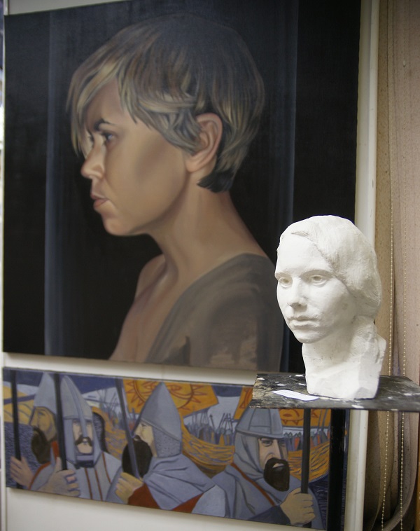 Скульптор  Никита Никитин 1986 г.р. Портрет Софии гипс, 2013 г.