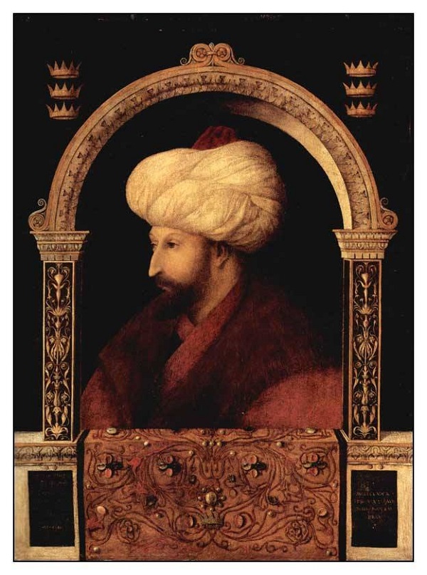 Джентиле Беллини Портрет Султана Мехмета холст, масло 1480 г.  69,9 × 52,1 Национальная портретная галерея, Лондон 