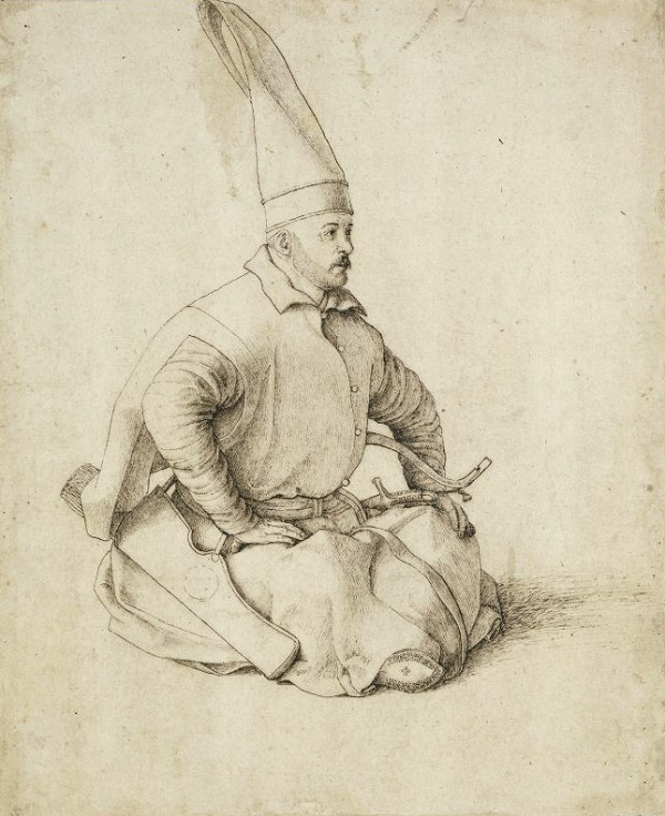Янычарский офицер.  Рисунок Джентиле Беллини (конец XV в.)