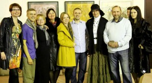 Участники мероприятия в Мастерской Рябичевых Выставка Майи Гусариной