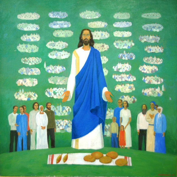  Никита Кулинич "Христос среди нас. Хлеб наш насущный" холст, масло 