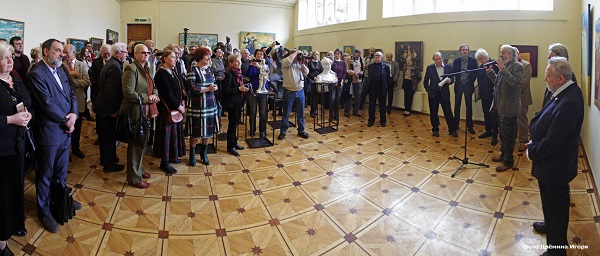 Открытие выставки  Николая Терещенко и Павла Тураева в Российской Академии художеств 21 апреля 2015 г. фото: Игорь Дрёмин