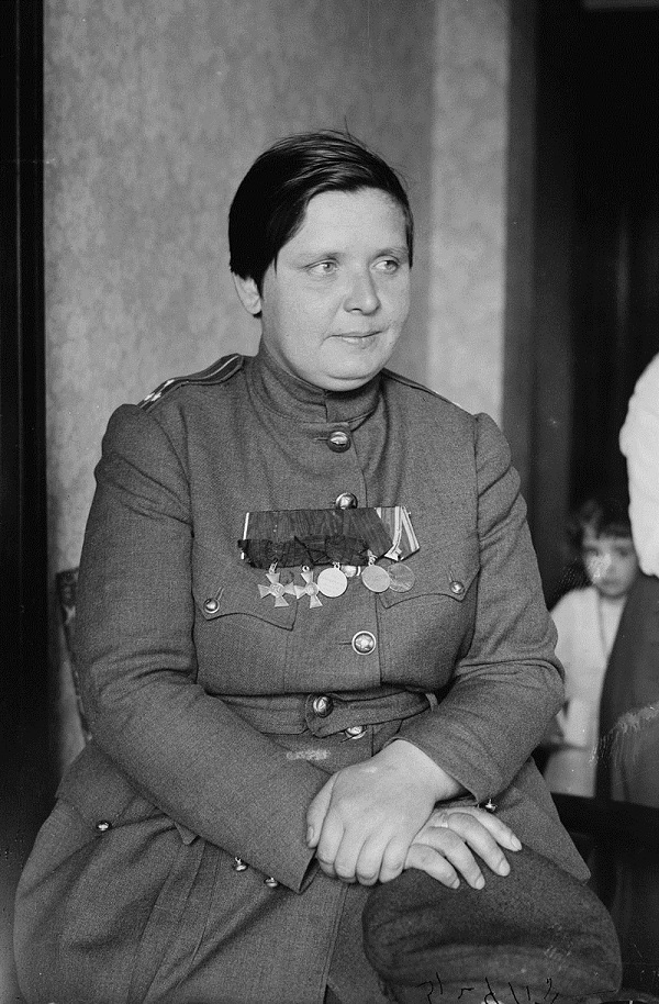 Мария Леонтьевна Бочкарёва на приёме у В. Вильсона, США  1918 год
