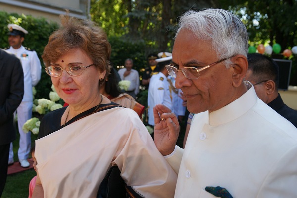 Господин Пунди Шринивасан Рагхаван Чрезвычайный и Полномочный Посол Республики Индия в Российской Федерации с супругой госпожой Барбарой Рагхаван 