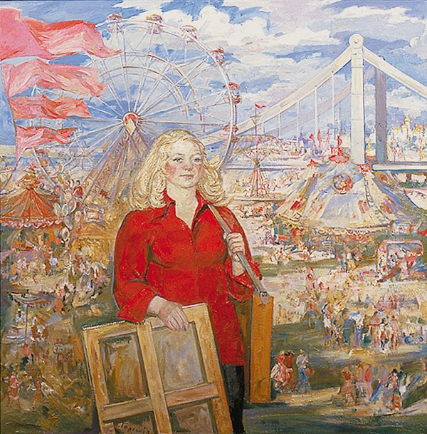 Татьяна Горелова "Праздник"  холст, масло  137х140  1985 г. собственность автора