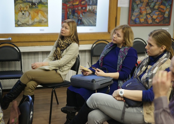Участники "Круглого стола" в ВЗ МОСХ на Беговой, 7 Выставка "Наследники"