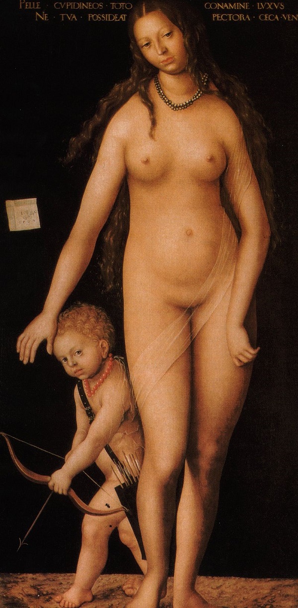 Лукас Кранах "Венера и Амур"  1509 г.  Государственный Эрмитаж  Санкт-Петербург