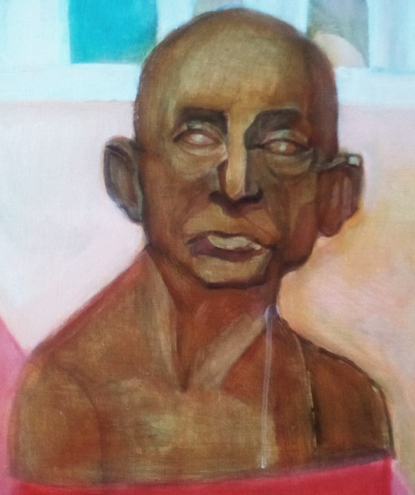 Маргарита Юркова Портрет Махатмы Ганди (фрагмент картины "Индия, Любовь Моя")
