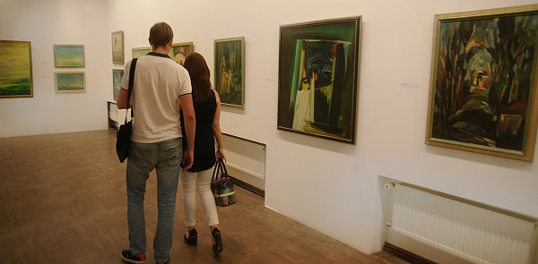 На выставке Евгения Окиншевича  в Российской Академии художеств