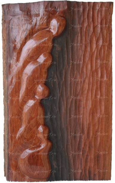 Йослен Арриохас Орсини "Рассветы" барельеф, дерево, 26,5x17x4,5   2009 г. 