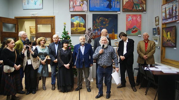 Рождественская выставка  МОСХ на Беговой, 9 Торжественное открытие 2016 год