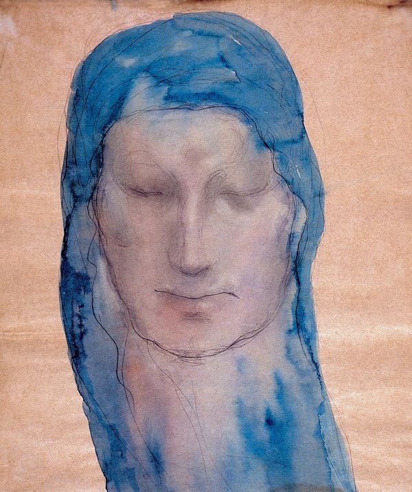 Халиль Джебран  Портрет женщины с голубой вуалью  1909 г.