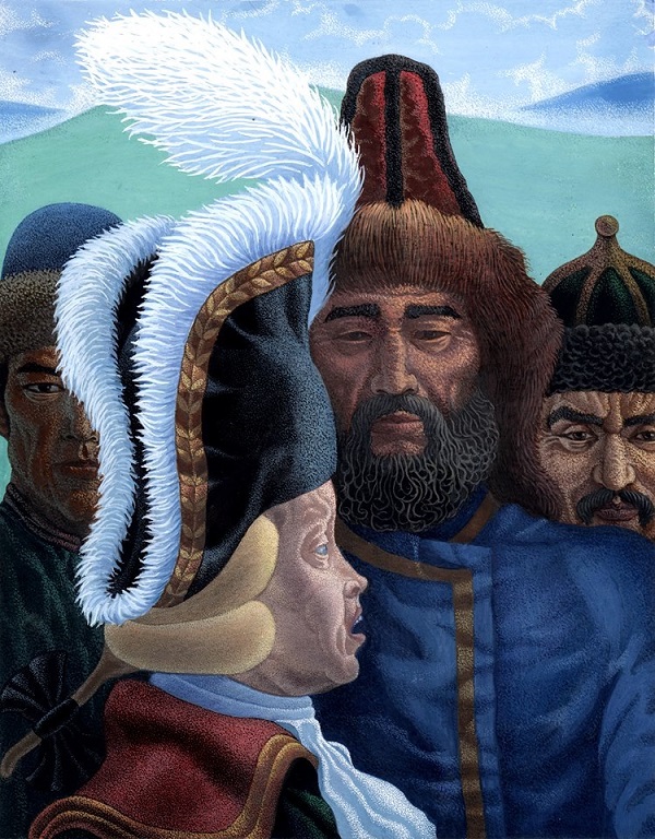 Ансар Галин Иллюстрация к книге  "Салават" С. Злобина  "Мобилизация"  Гуашь 1997 г. 