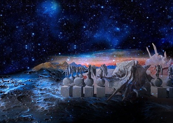 Композиция Виктора Орловского на Луне Проект "Первая Выставка на Луне, 2019"