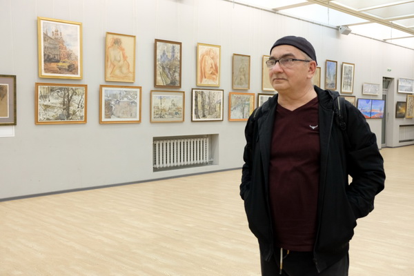 Константин (Gandi) Поляков на выставке  Виктора Орловского в ЦДА