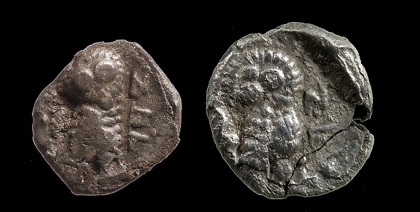 Серебряные монеты времен Первого храма фото: Заха Двира
