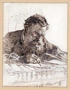 Николай Ге "Лев Николаевич Толстой за работой"  1884 г.