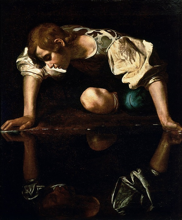 Микеланджело Меризи да  Караваджо  «Нарцисс у ручья»  1597−1599  палаццо Барберини
