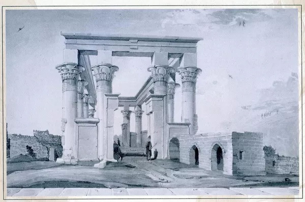 Ефимов Д.Е. "Вид одного из храмов на острове Филе (в Нубии)". 1835 г.