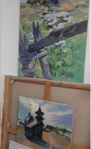 В Мастерской  Марины Лейзгольд Художник представила новую серию работ на тему  "Русский Север"