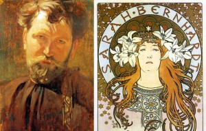Художник Альфонс Муха и его портрет Сары Бернар