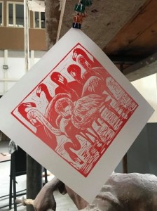 Готовый печатный лист "Фламинго"