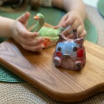 Первые керамические фигурки, в Мастерской Рябичевых уже целая коллекция керамики Олимпии