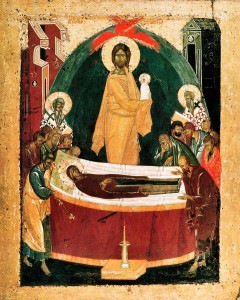 Икона Феофана Грека  1392 г. "Успение Пресвятой Богородицы"  Государственная Третьяковская галерея