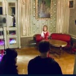 Александра Загряжская, Артем Кузьмичев, Вера Белова на съемках клипа Ave Maria