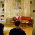 Александра Загряжская, Артем Кузьмичев, Вера Белова на съемках клипа "Ave Maria" Центральный Дом Ученых